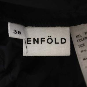 ENFOLD ギャザー ボリュームブルゾン バルーンスリーブ ジップアップ ドロスト 36 ブラック