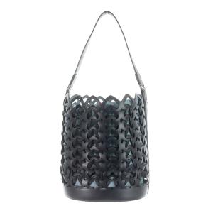 DORIE Small Bucket BAG トートバッグ レザー 紺 ネイビー
