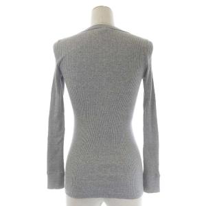 HYKE コットンクルーネックリブカットソー 長袖 グレー