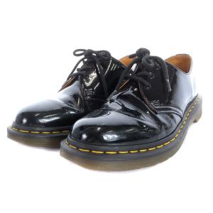 3 EYE レースアップシューズ パテントレザー UK6 25cm 黒 ブラック SH