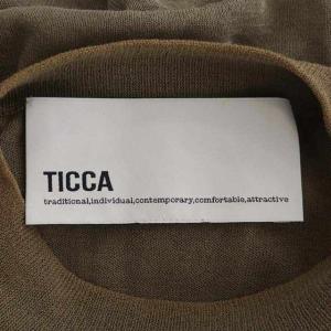 TICCA STAND NECK PULLOVER ニット カットソー 長袖 プルオーバー F グレージュ