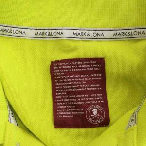 MARK&LONA ポロシャツ 半袖 スカルワッペン プルオーバー M グリーンイエロー