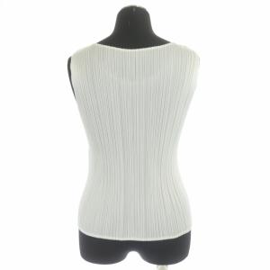 PLEATS PLEASE ISSEY MIYAKE カットソー ノースリーブ タンクトップ 3 ホワイト