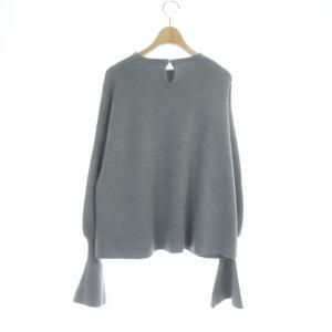 ADORE ピュアウールフリルスリーブニットプルオーバー セーター 長袖 38 グレー