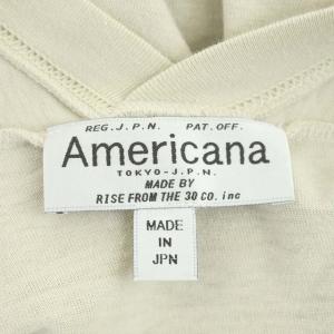 AMERICANA クルーネックカットソー 長袖 ベージュ グレー