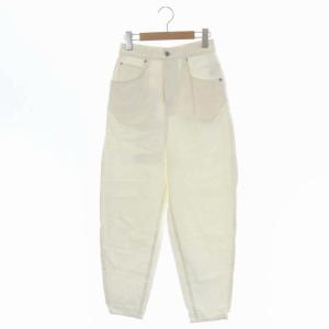 デニムパンツ ジーンズ テーパード ストレッチ 34 ホワイト