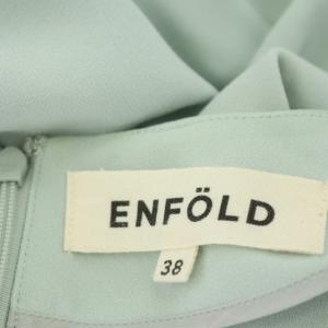 ENFOLD 半袖 アシンメトリー ワンピース ひざ丈 38 ミント