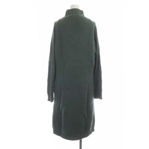 Theory CHARMANT MOCK NECK CABLE DR ニット ワンピース ひざ丈 S グリーン