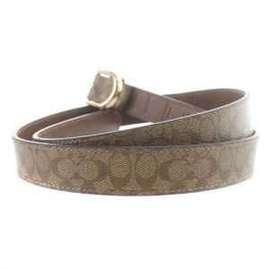 COACH シグネチャー レザー ベルト M ブラウン