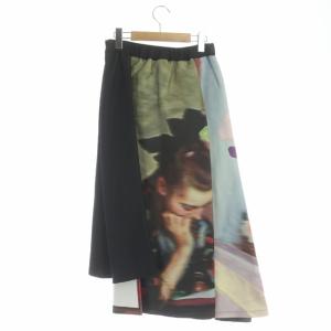 Ameri VINTAGE EMILIA TUCK SKIRT ロング フレア タック F マルチカラー