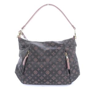 russet ショルダーバッグ ハンドバッグ 2way ナイロン モノグラム グレー パープル