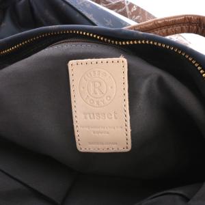 russet ショルダーバッグ ハンドバッグ 2way ナイロン モノグラム ネイビー ブラウン