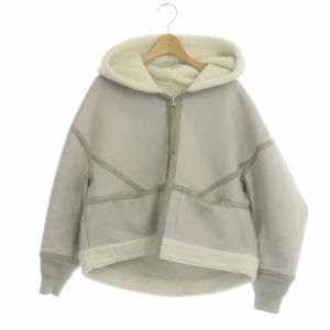 nagonstans エコムートン リバーシブルジャケット 36 ライトグレー 470BA230-6210