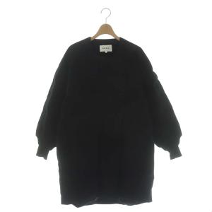 ダブルサテン Midiダウンコート 36 黒