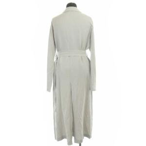 CINOH ロングコート スプリングコート リネン ベルト付き F ライトグレー