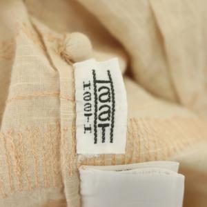 HaaT イッセイミヤケ ISSEY MIYAKE 刺し子シャツ 長袖 刺繍 コットン 2 ベージュ