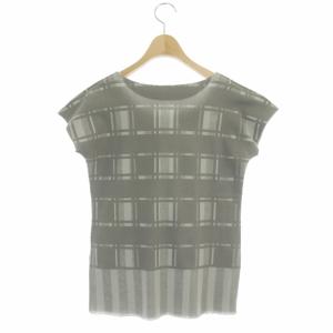 ISSEY MIYAKE A-POC INSIDE Tシャツ カットソー 半袖 総柄 クルーネック 2 グレー