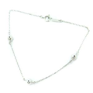 4℃ ブレスレット ストーン Pt850 プラチナ シルバー色 ブルー