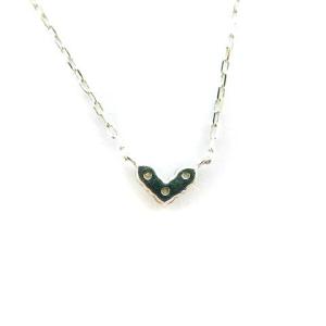 4℃ ネックレス ハート 3P  K10WG ホワイトゴールド