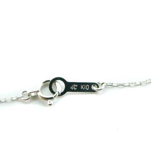 4℃ ネックレス ハート 3P  K10WG ホワイトゴールド