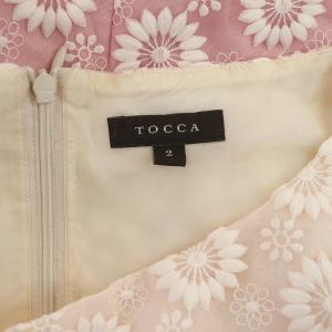 TOCCA FELICIA ドレス ワンピース 膝丈 ノースリーブ チュール 2 ピンク
