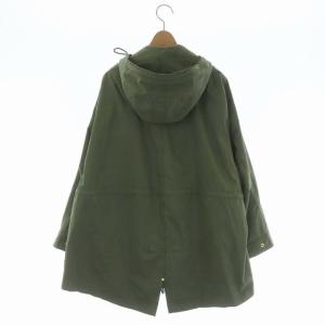 Drawer モッズコート ミリタリーコート 薄手 ミドル丈 ジップアップ 36 カーキ