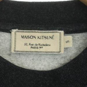 Maison Kitsuné プルオーバースウェット トレーナー 長袖 プリント 裏起毛 S チャコールグレー