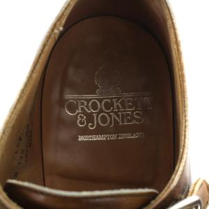 Crockett & Jones LOWNDES シューズ ダブルモンストラップ レザー 8.5 26.5cm 茶 ブラウン