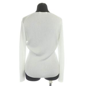 ANAYI アセテートポリエステルV カーディガン ニット 長袖 38 ホワイト