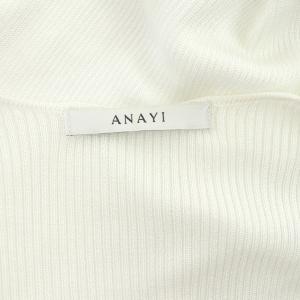 ANAYI アセテートポリエステルV カーディガン ニット 長袖 38 ホワイト