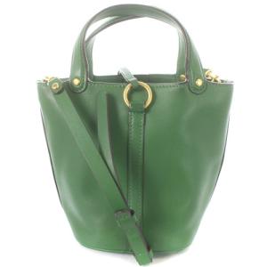 TORY BURCH 20SS MILLER MINI BUCKET BAG ショルダーバッグ ハンドバッグ 2way レザー 緑 グリーン
