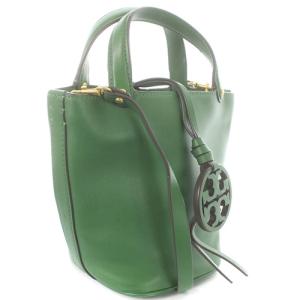 TORY BURCH 20SS MILLER MINI BUCKET BAG ショルダーバッグ ハンドバッグ 2way レザー 緑 グリーン