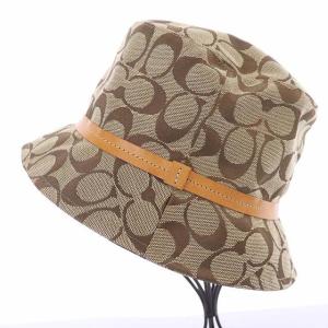 COACH バケットハット シグネチャー柄 ベージュ