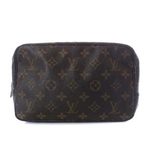 LOUIS VUITTON モノグラム トゥルーストワレット23 メイクポーチ クラッチバッグ ブラウン M47524