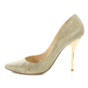 JIMMY CHOO パンプス ラメ ハイヒール 38 25cm ゴールド色 SH