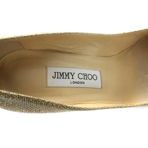JIMMY CHOO パンプス ラメ ハイヒール 38 25cm ゴールド色 SH