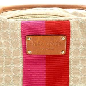 kate spade new york ハンドバッグ レザー 総柄 ベージュ