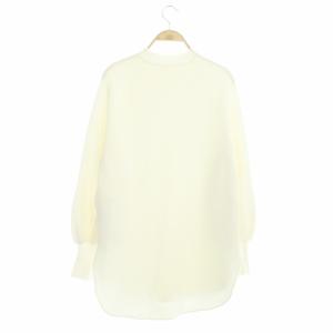 ADORE 21SS コンフォートストレッチニット カットソー 長袖 クルーネック プルオーバー 38 白 ホワイト