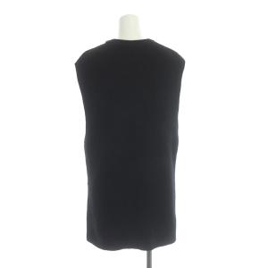 UNITED ARROWS UWSC C/N AZE ニット ベスト サイドスリット プルオーバー クルーネック ブラック