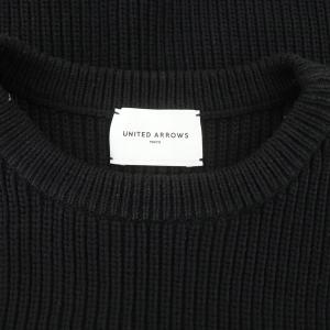 UNITED ARROWS UWSC C/N AZE ニット ベスト サイドスリット プルオーバー クルーネック ブラック