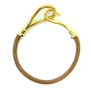 HERMES ジャンボ ブレスレット レザー ブラウン