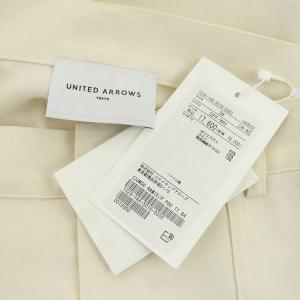 UNITED ARROWS 22SS RAMIE/P ポケット タイトスカート W ロング ストレッチ 38 オフホワイト