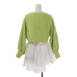 Diagram GRACE CONTINENTAL 2点セット 22SS ショートニット カットソー 長袖 ボートネック ブラウス ノースリーブ チュニック プリーツ タック