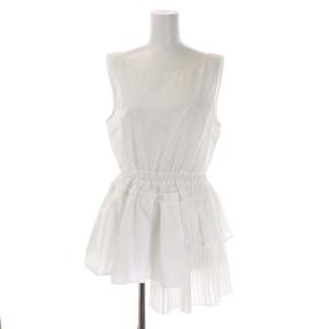 Diagram GRACE CONTINENTAL 2点セット 22SS ショートニット カットソー 長袖 ボートネック ブラウス ノースリーブ チュニック プリーツ タック