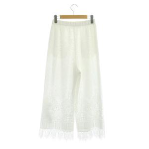 GRACE CONTINENTAL 22SS レースイージーパンツ ワイド 36 ホワイト