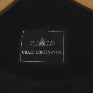 GRACE CONTINENTAL フォックスファー アンゴラ フードコート アウター ショート丈 36 ブラック