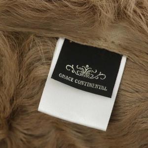 Diagram GRACE CONTINENTAL ムートンコート ロング ラムレザー チキャンラム スエード フォックスファー フード 36 キャメル