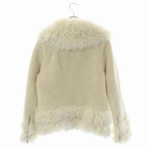 Grace Class ムートンジャケット アウター ラムファー ジップアップ 38 ホワイト