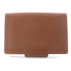 BVLGARI カードケース 名刺入れ レザー 茶色 ブラウン
