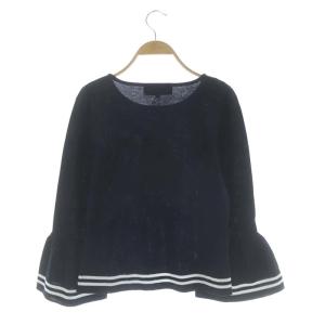 M'S GRACY ニット カットソー トップス 長袖 ベルスリーブ プルオーバー クルーネック 38 ネイビー
